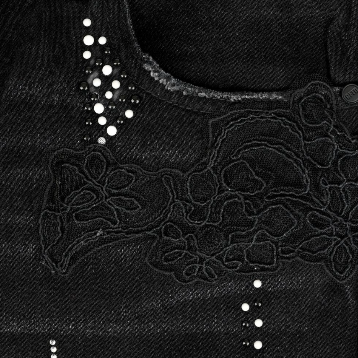 GFTD 'RIOT TOUR' DENIM SHORTS (BLK)