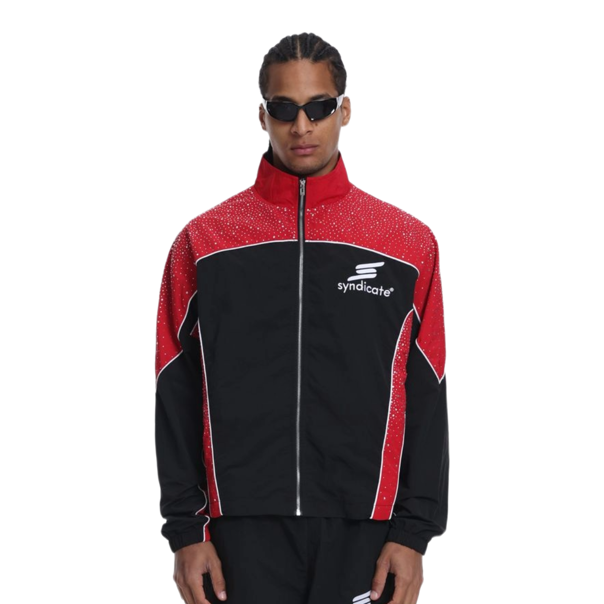SYNDICATE NYLON JACKET (BLK/RED)