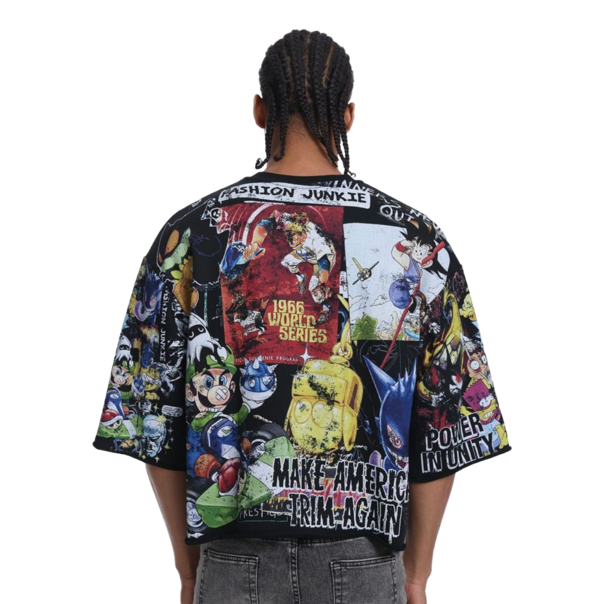 SYNDICATE 'UNITY' SS CROPPED TEE (BLK)