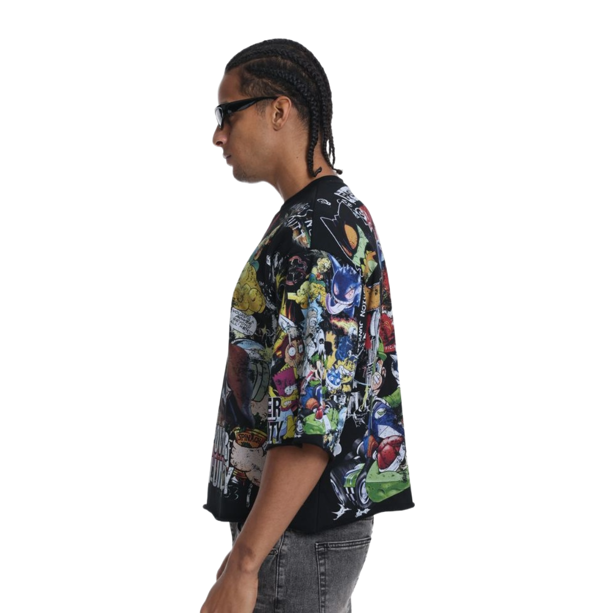 SYNDICATE 'UNITY' SS CROPPED TEE (BLK)