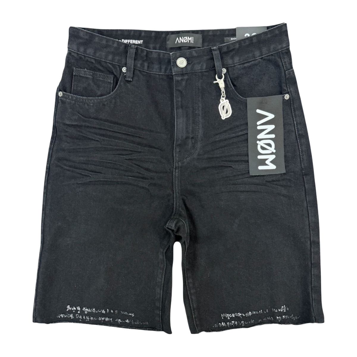 ANOM 'FRAME' DENIM SHORTS (JET BLK)