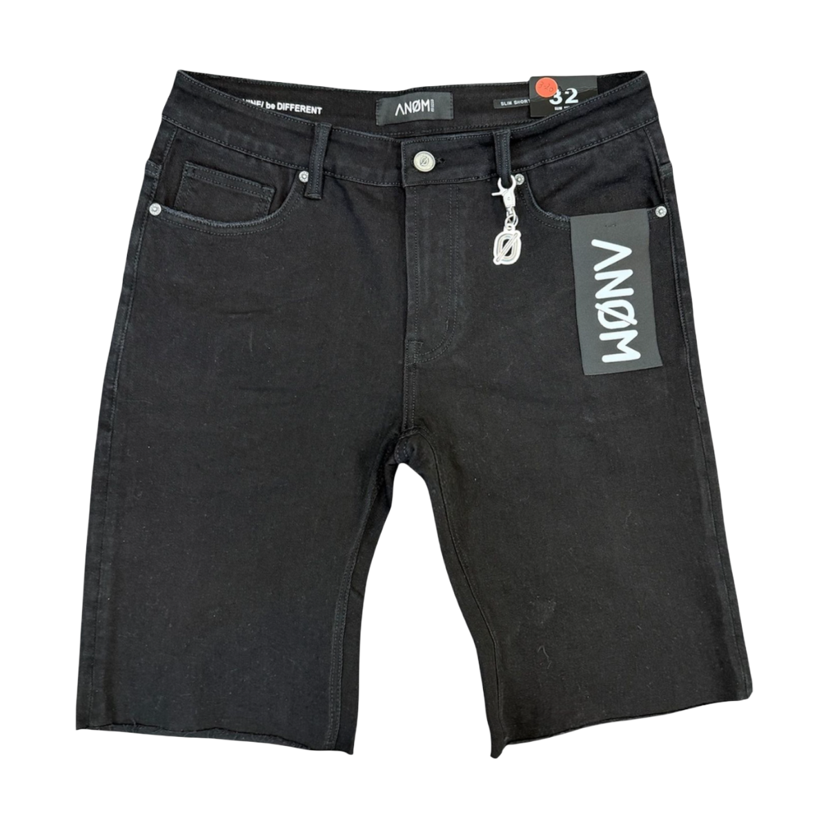 ANOM 'STAPLE' DENIM SHORTS (JET BLK)