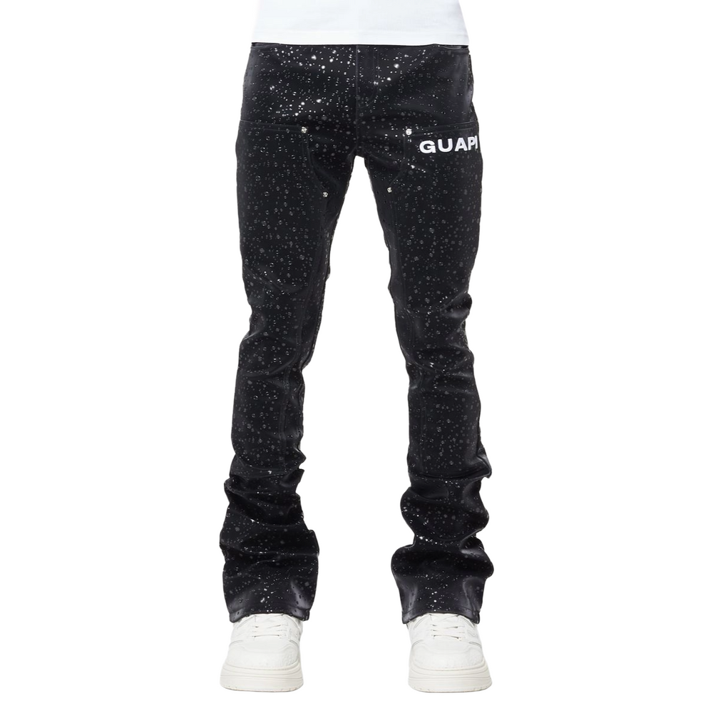 GUAPI 'RAINDROP' LEATHER PANTS (OBSIDIAN BLK)