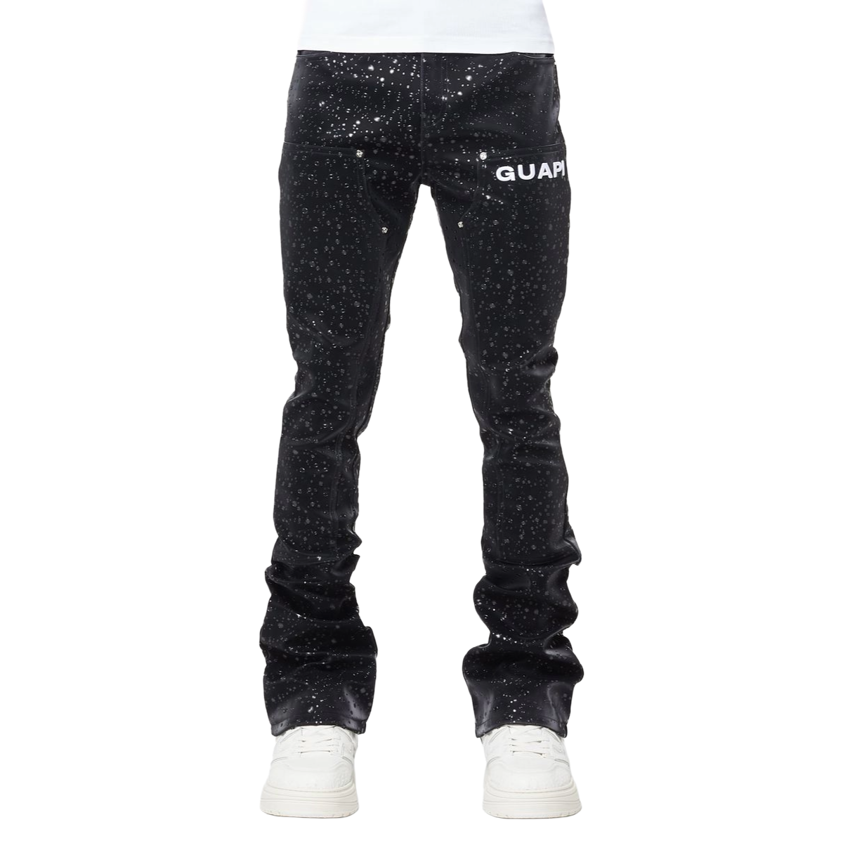 GUAPI 'RAINDROP' LEATHER PANTS (OBSIDIAN BLK)