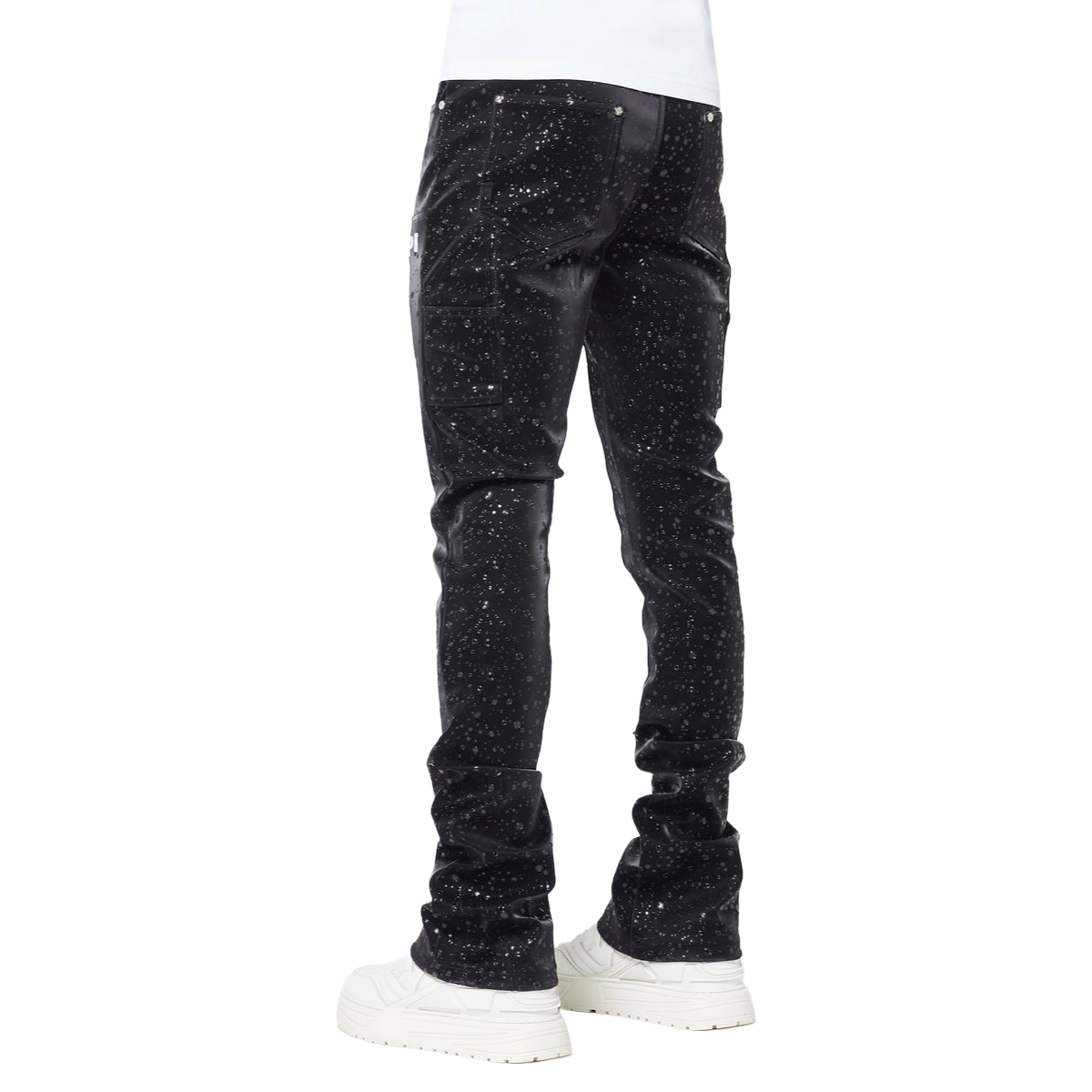 GUAPI 'RAINDROP' LEATHER PANTS (OBSIDIAN BLK)