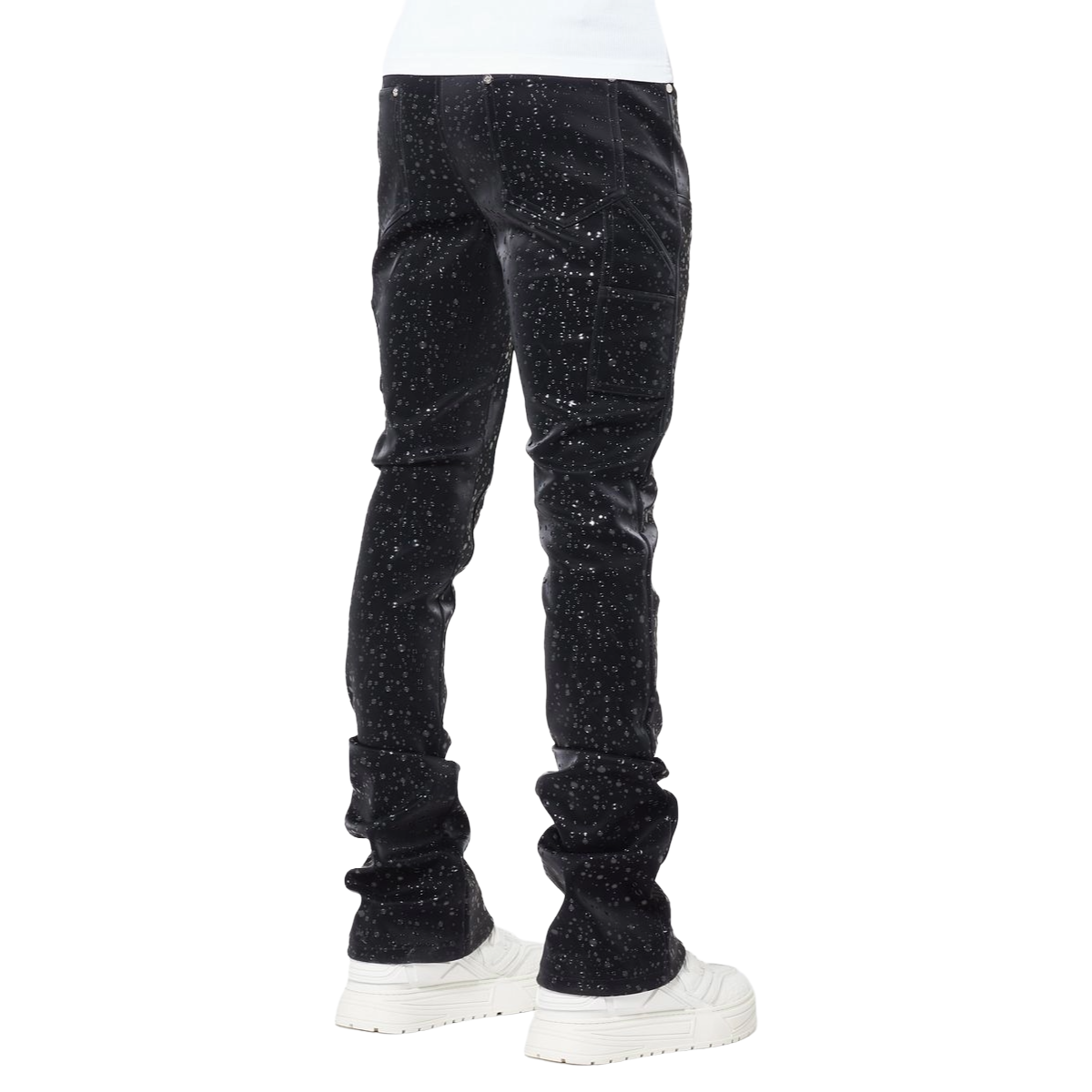 GUAPI 'RAINDROP' LEATHER PANTS (OBSIDIAN BLK)