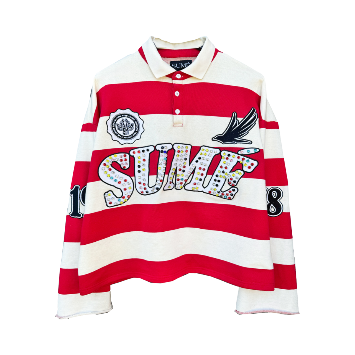 SUMÉ 'HERITAGE' RUGBY LS (RED/WHT)