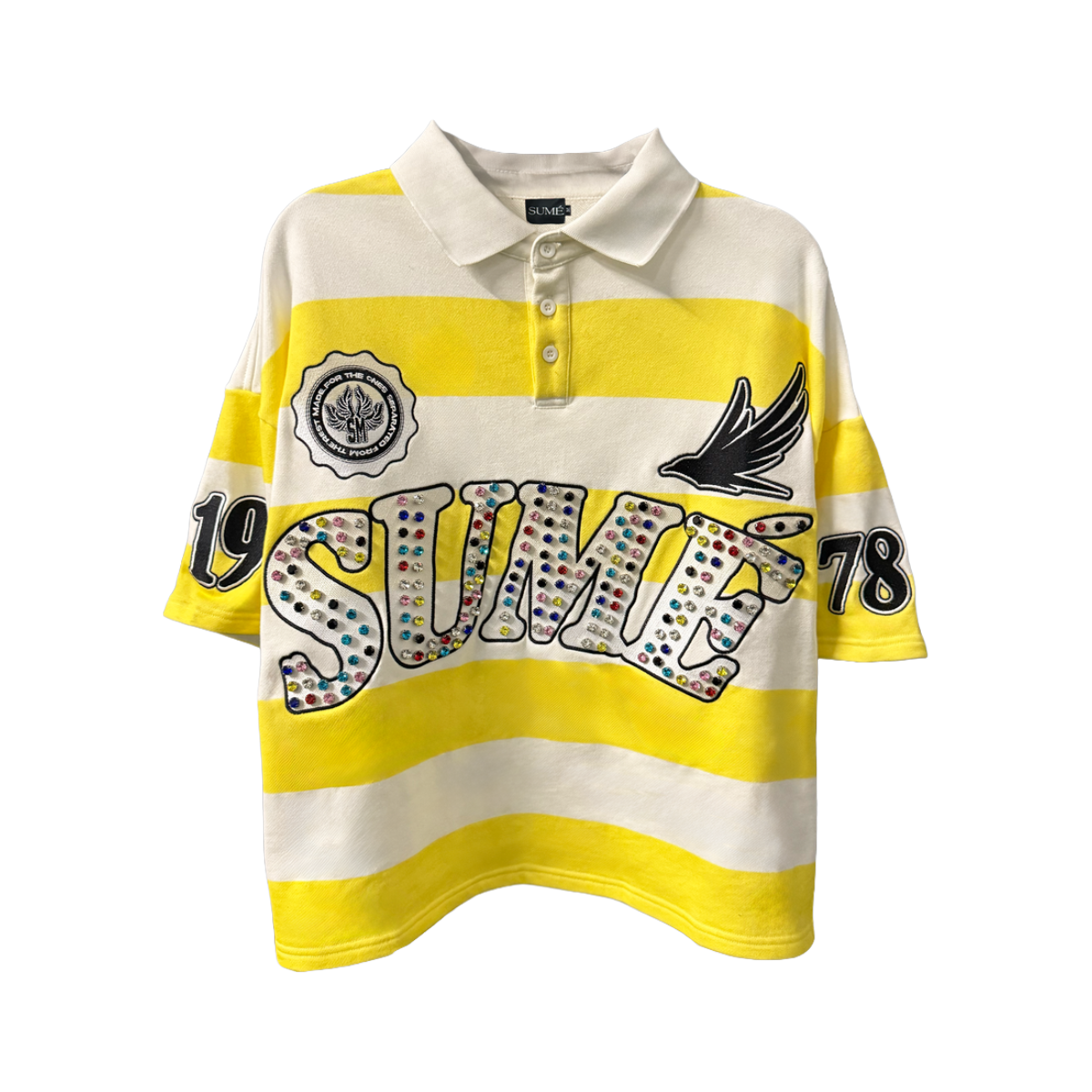 SUMÉ 'LEMON' SS POLO (YLW/WHT)