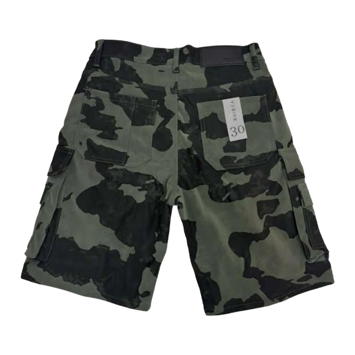 WAIMEA 'P.U." LEATHER SHORT (GREEN CAMO)