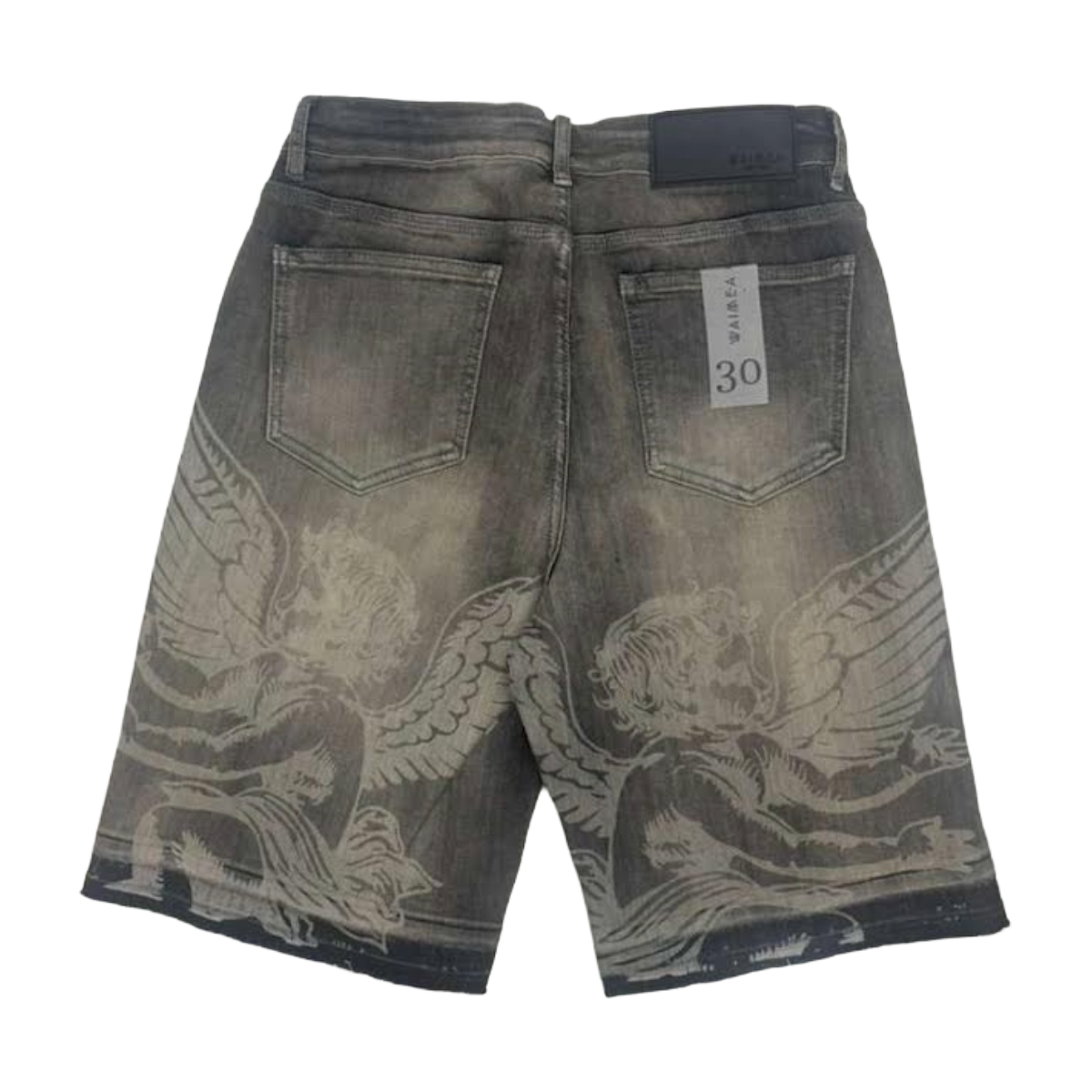WAIMEA 'CUPID' ANTIQUE GREY DENIM SHORTS