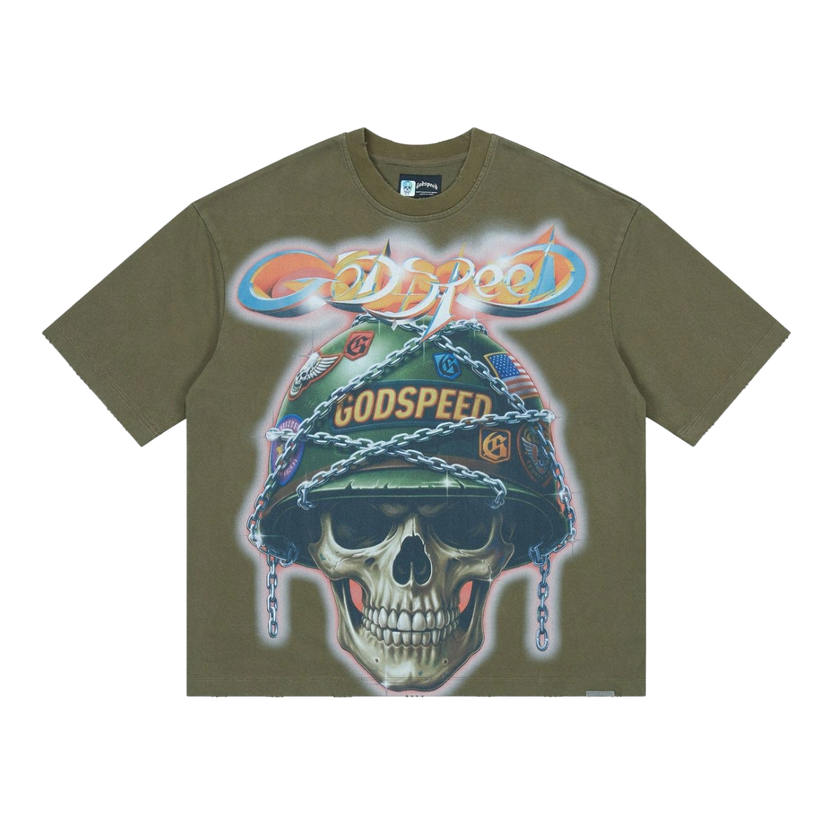 GODSPEED 'BADGES OF HONOR' SS TEE (MLTRY GRN)