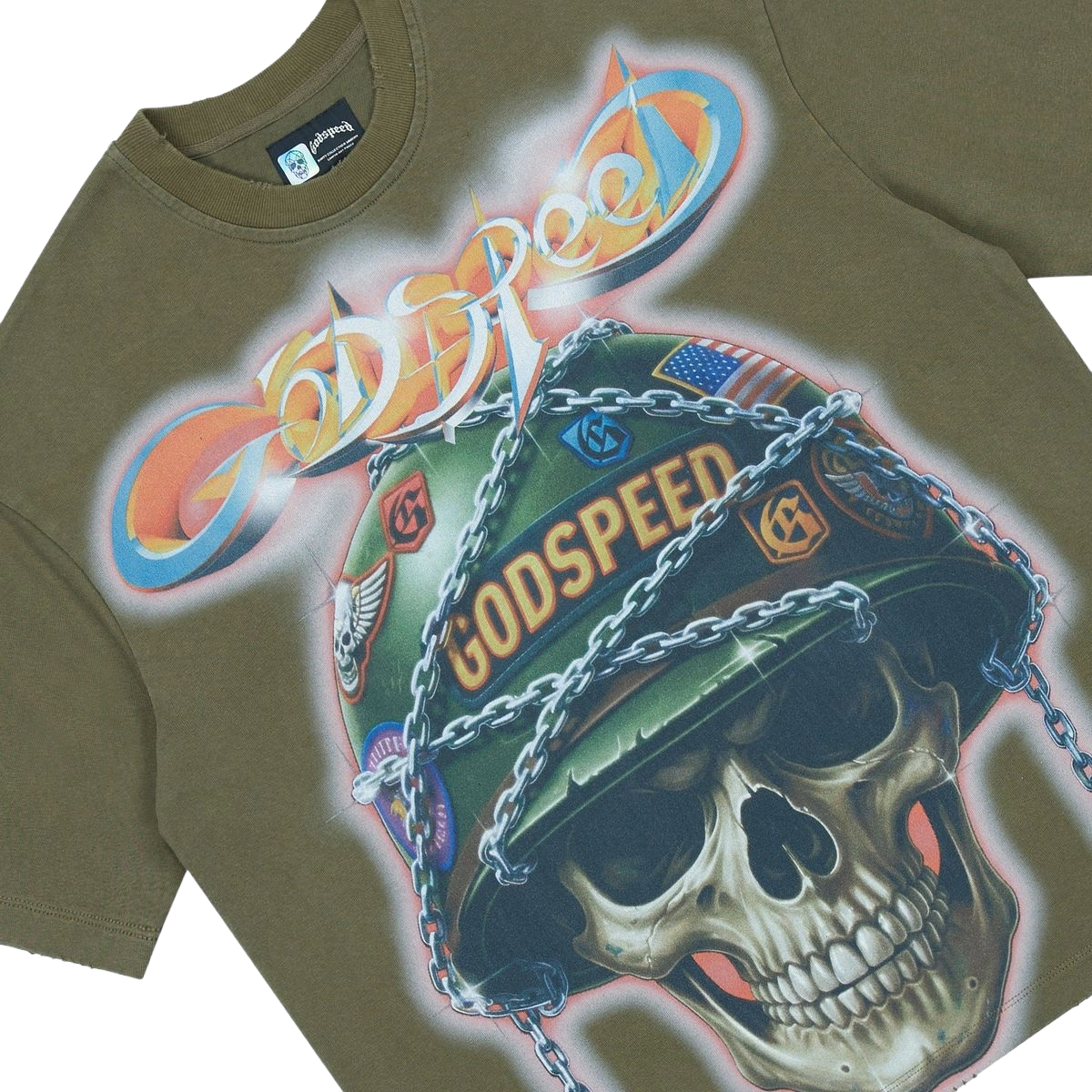 GODSPEED 'BADGES OF HONOR' SS TEE (MLTRY GRN)