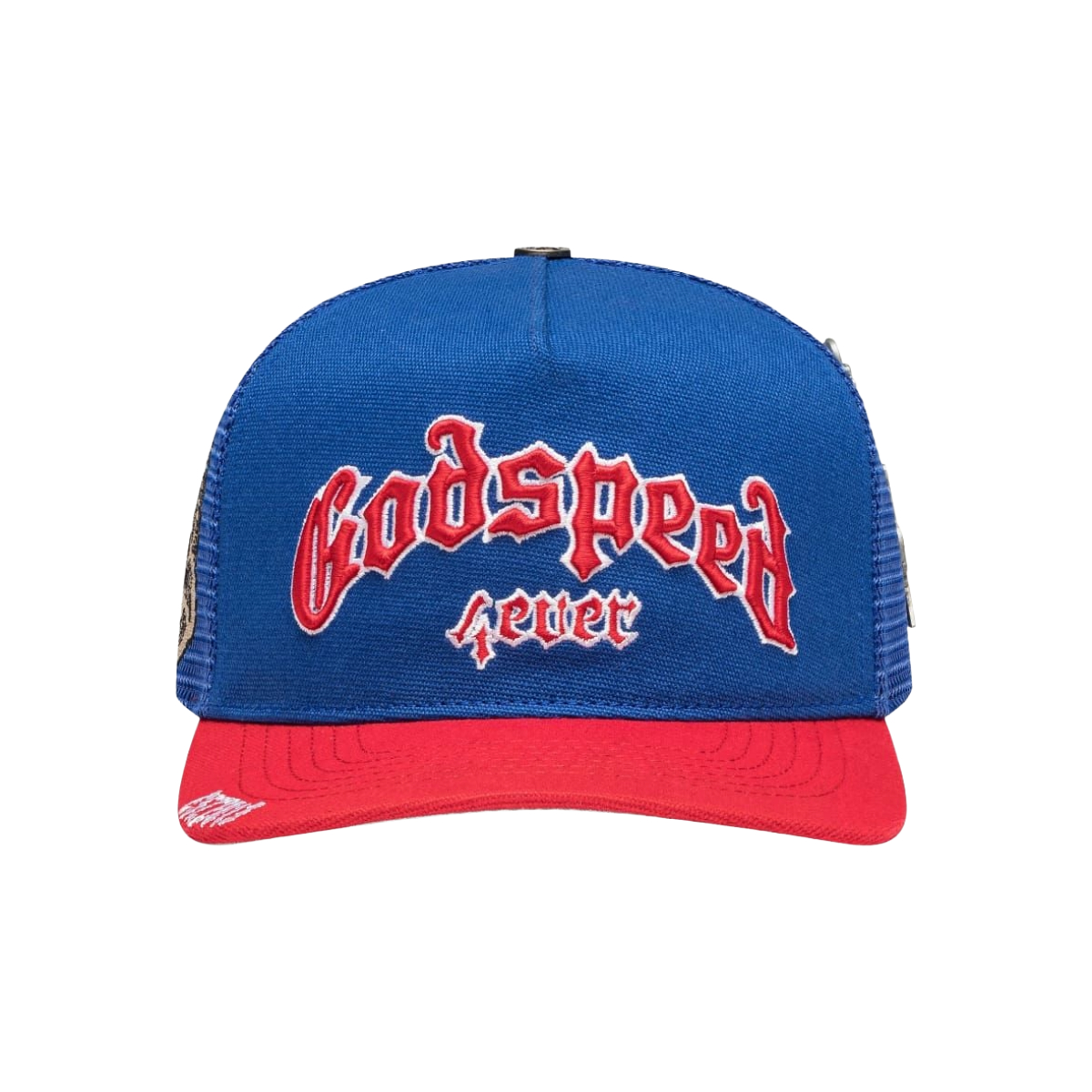 GODSPEED '4EVER TRUCKER' HAT (BLUE/RED)