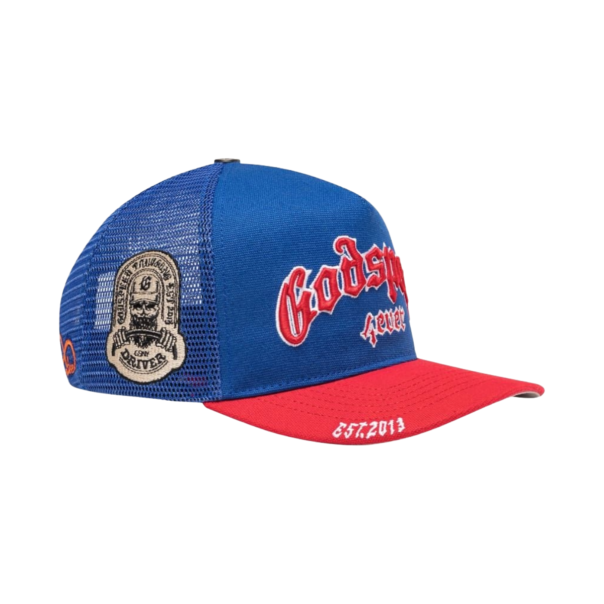 GODSPEED '4EVER TRUCKER' HAT (BLUE/RED)