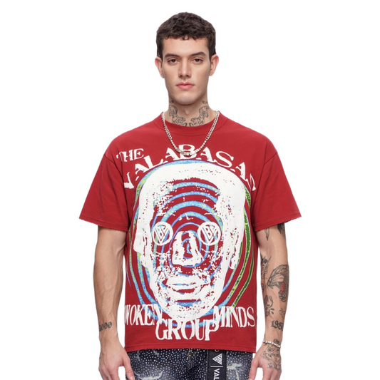 VALABASAS 'AWOKEN MINDS TEE' SS TEE (RED)