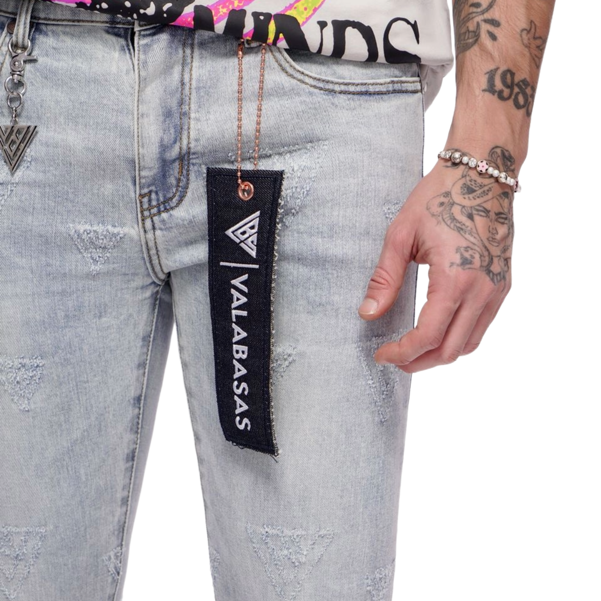 VALABASAS 'ISO' SKINNY DENIM (LT BLUE WASH)