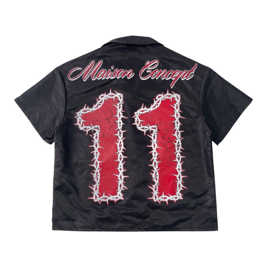 CONCEPT '11' BUTTON UP (BLK/RED)