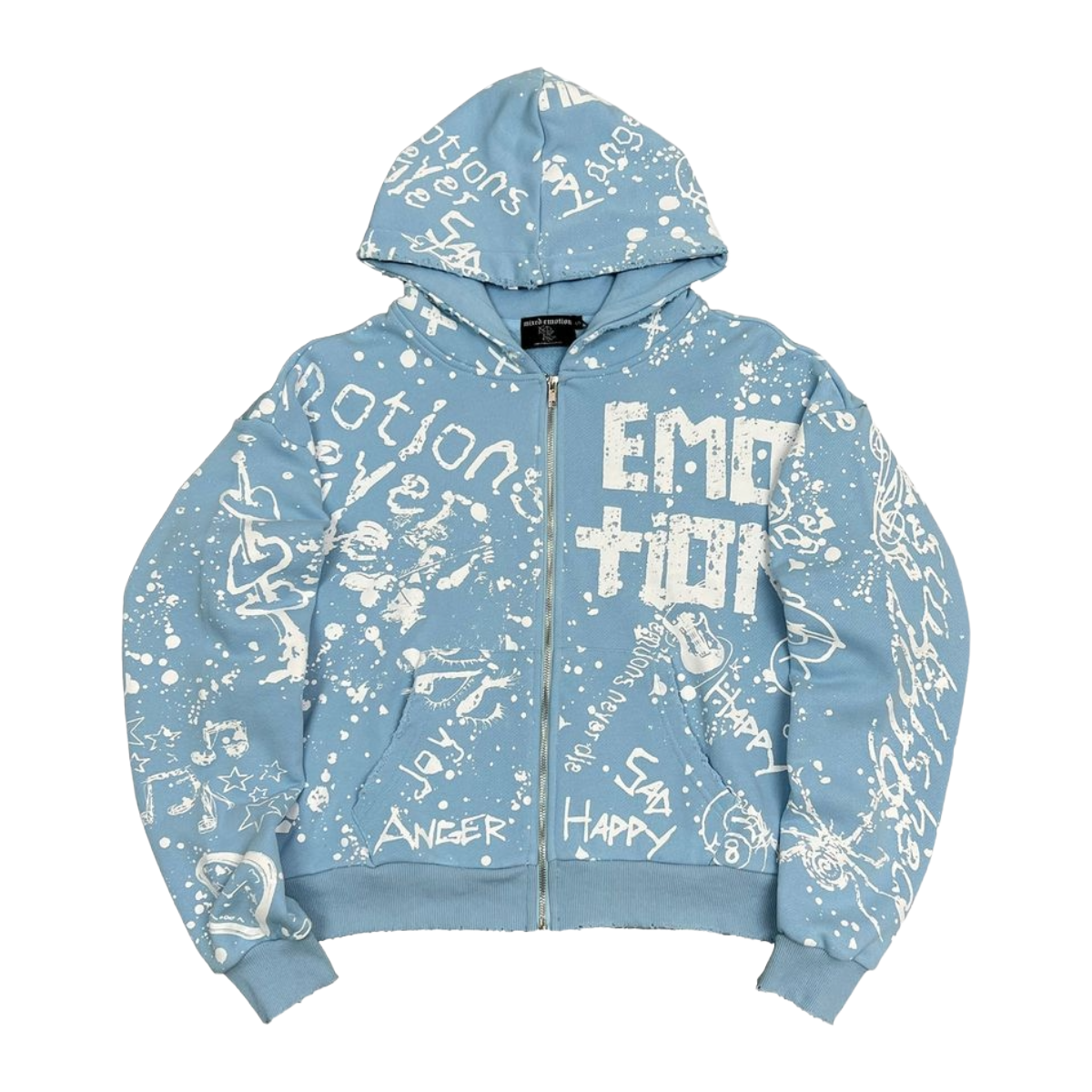 ME 'GRAFFITI' HOODIE (BLUE)