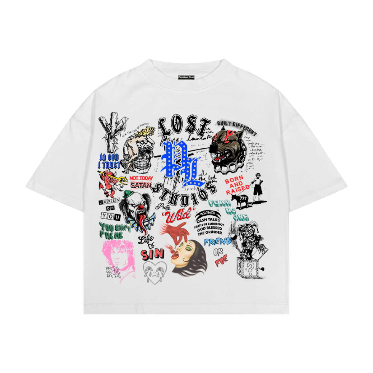 PARADISE 'SCRIBBLE' SS TEE (WHT)