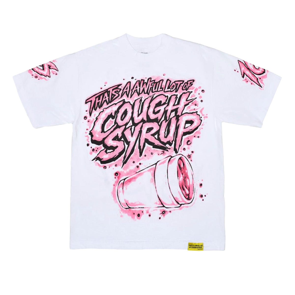 ALOCS 'AIR BRUSH' SS TEE (WHT/PNK)