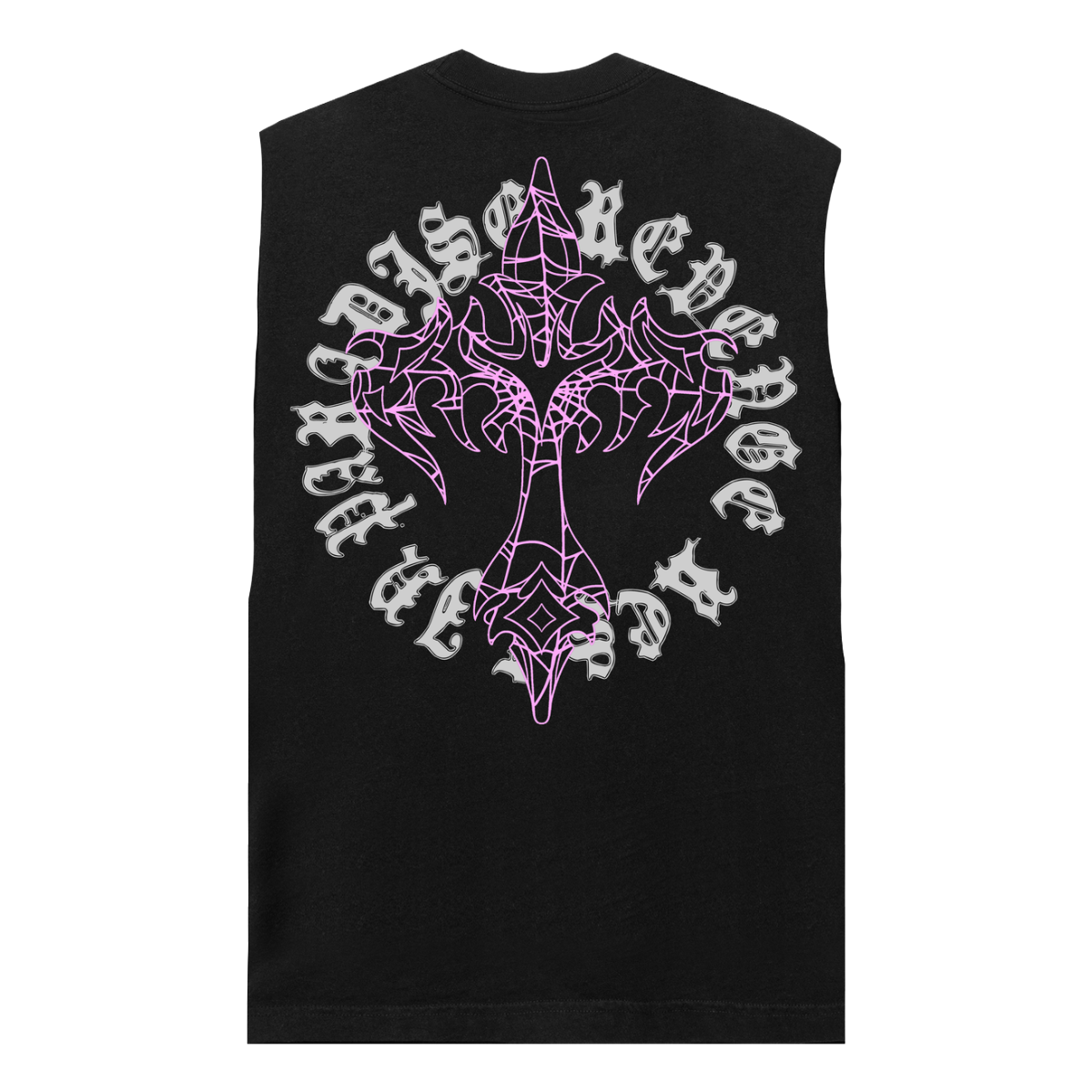 REVENGE 'WEB CROSS' SLEEVELESS (BLK/PNK)