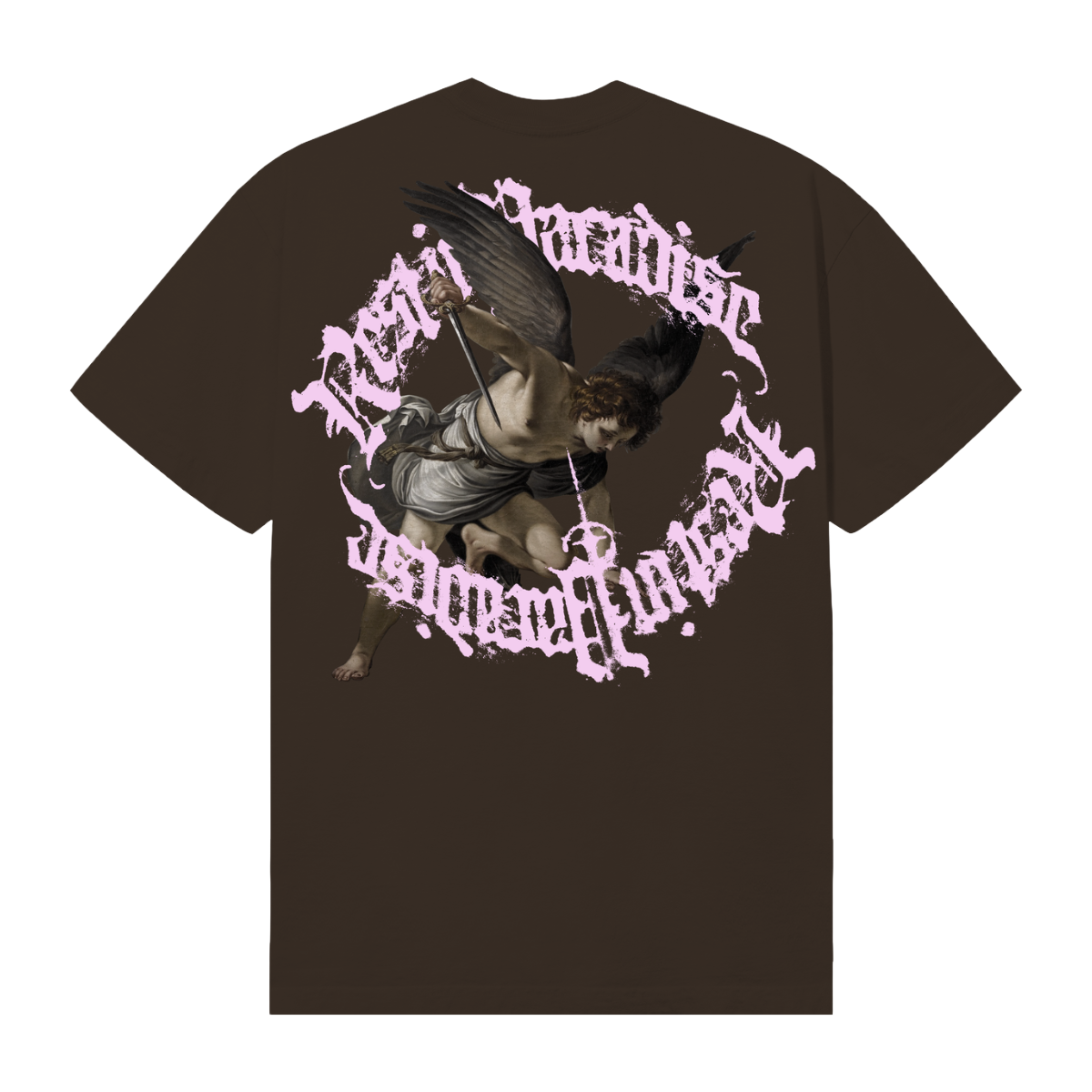 REVENGE 'ST. MICHAEL' SS TEE (BRWN/PNK)