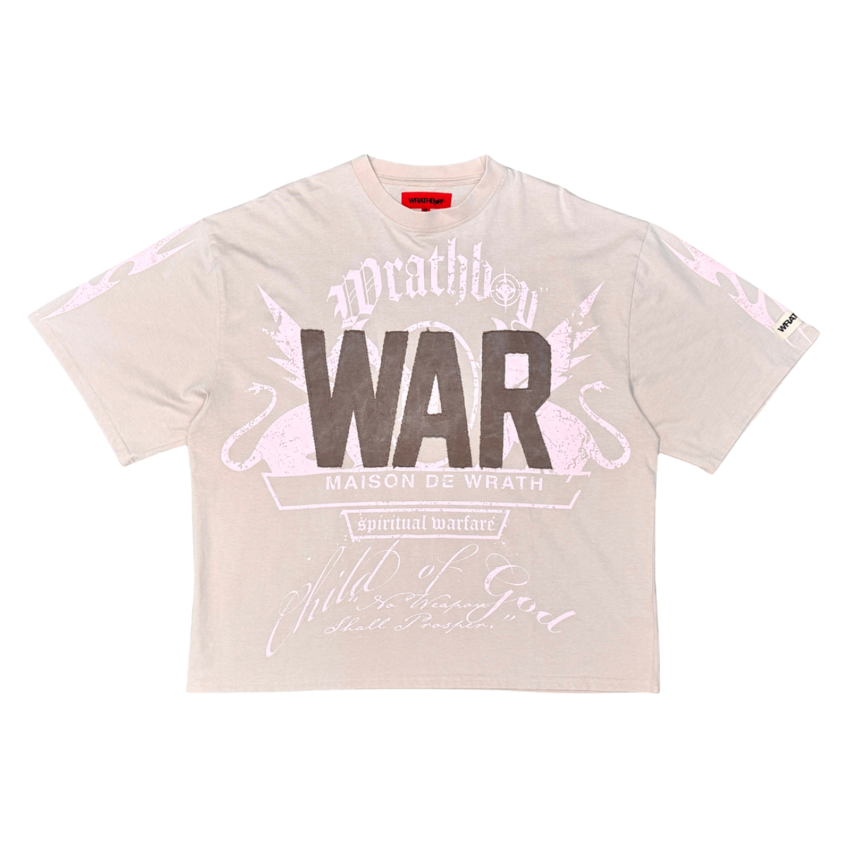 WRATHBOY 'SPIRITUAL WARFARE' SS TEE (SAND)
