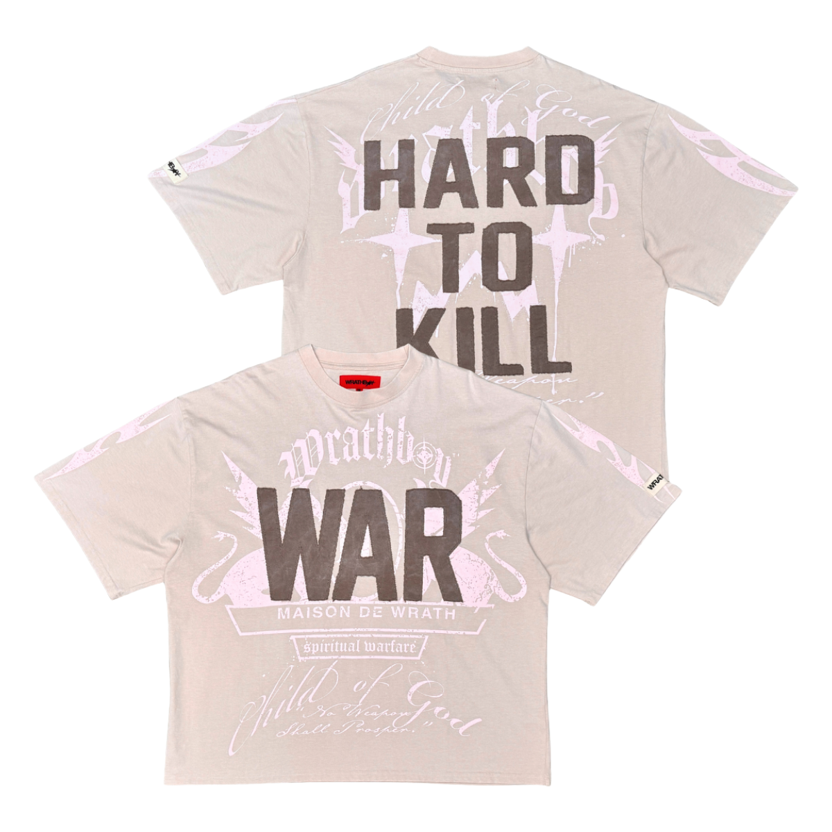 WRATHBOY 'SPIRITUAL WARFARE' SS TEE (SAND)
