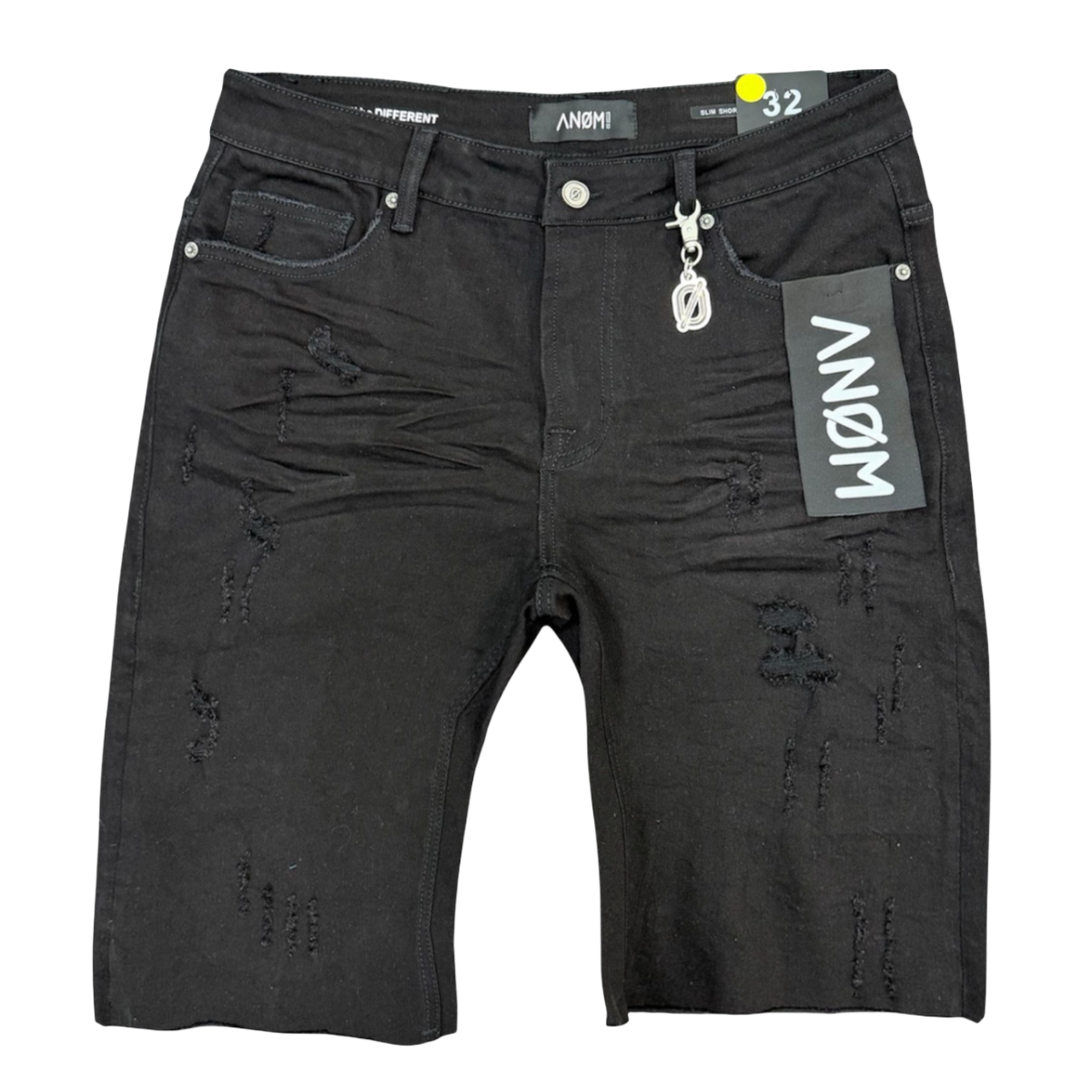 ANOM "SHADOW" DENIM SHORTS (JET BLK)