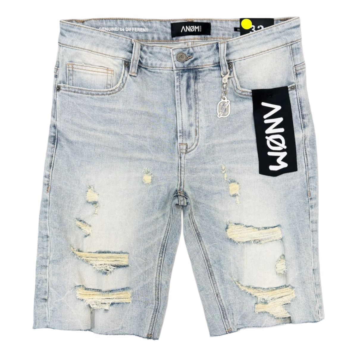 ANOM "APEX" DENIM SHORTS (LT BLUE WASH)