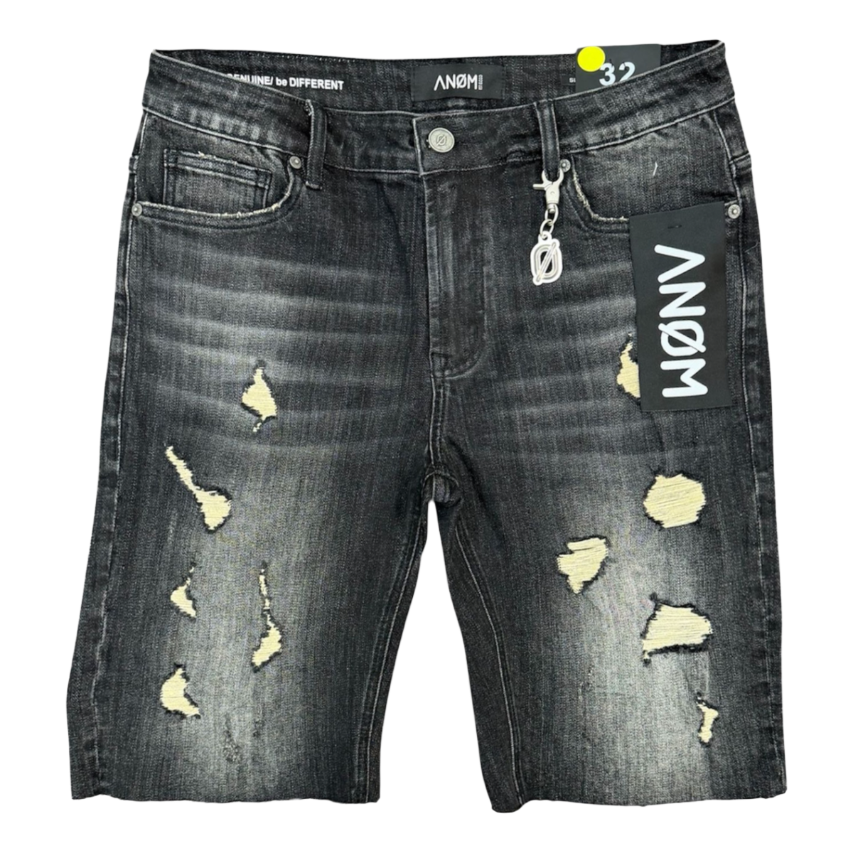 ANOM "SCAR" DENIM SHORTS (VTG BLK)