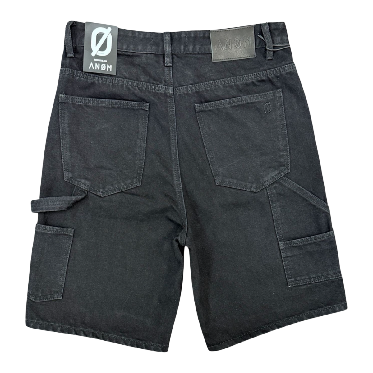 ANOM "BUILDER" DENIM SHORTS (JET BLK)