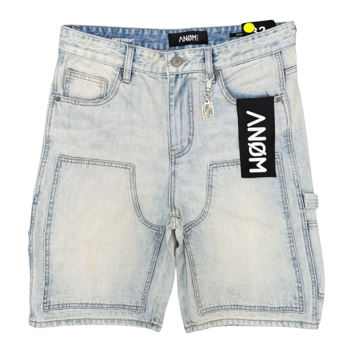 ANOM "BUILDER" DENIM SHORTS (ICE BLUE)