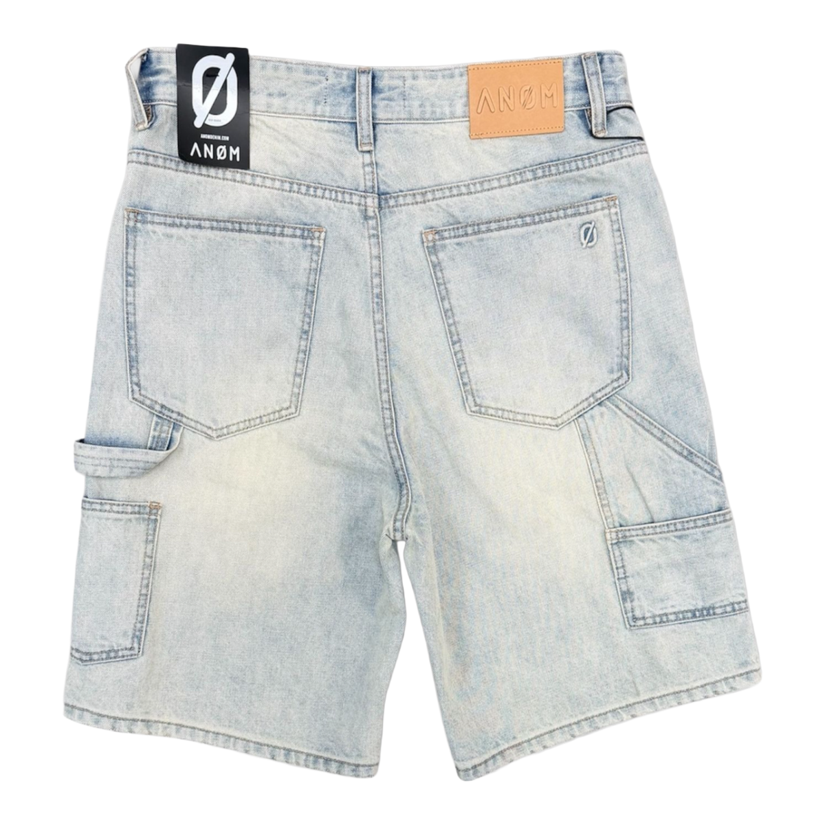 ANOM "BUILDER" DENIM SHORTS (ICE BLUE)