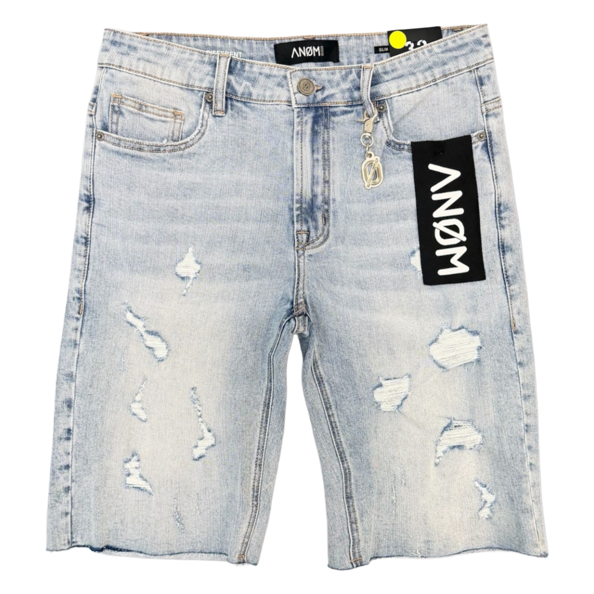 ANOM "SCAR" DENIM SHORTS (ICE BLUE)