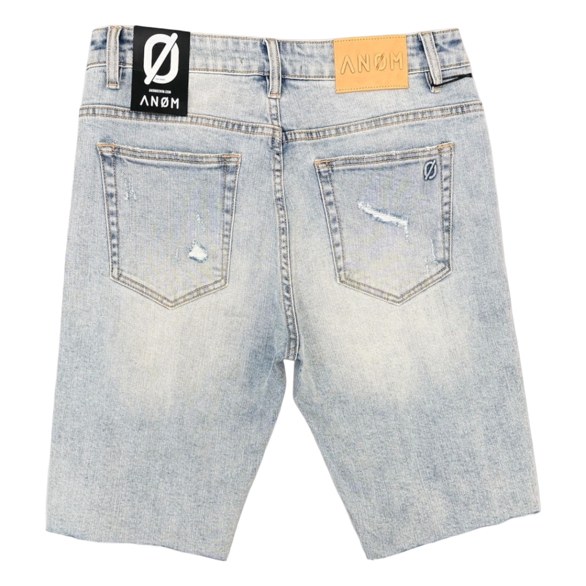 ANOM "SCAR" DENIM SHORTS (ICE BLUE)
