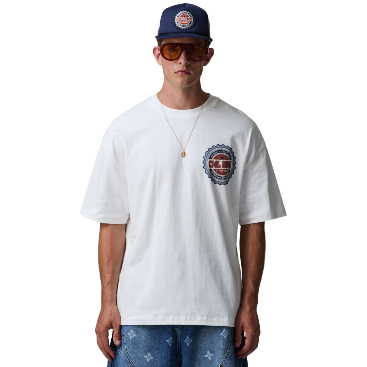CD "BEER BOTTLE" SS TEE (WHT)