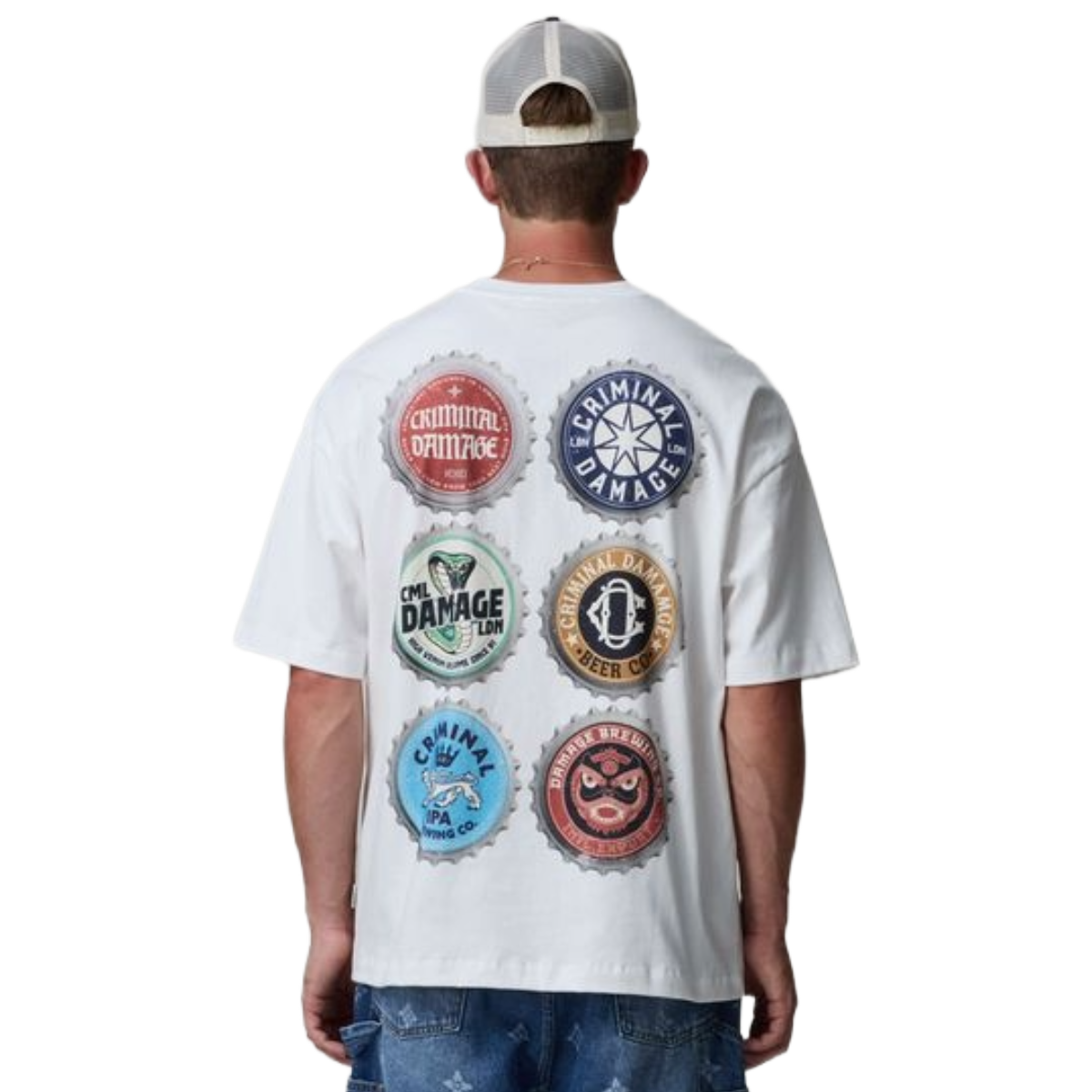 CD "BEER BOTTLE" SS TEE (WHT)