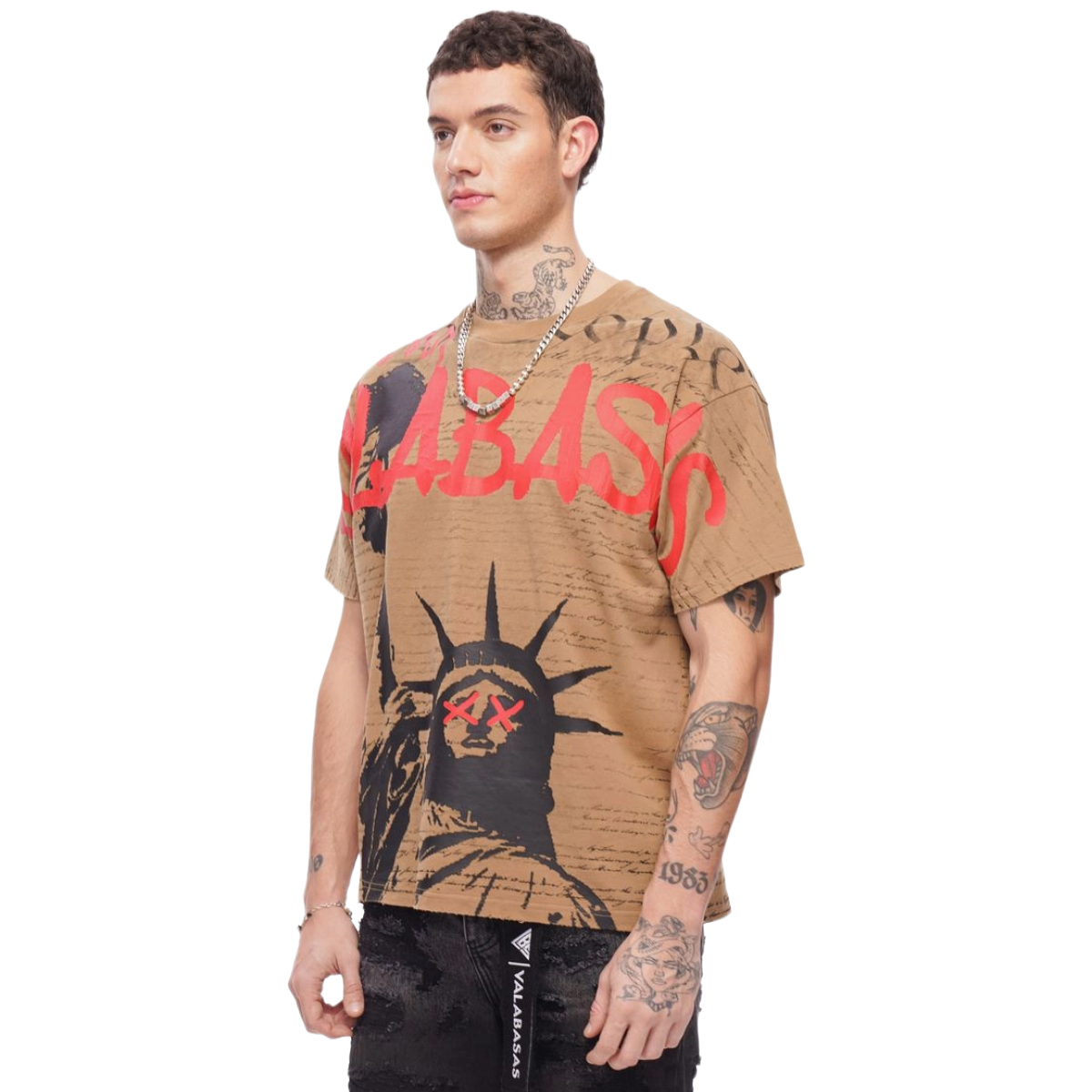 VALABASAS "FREEDOM" SS TEE (KHAKI)