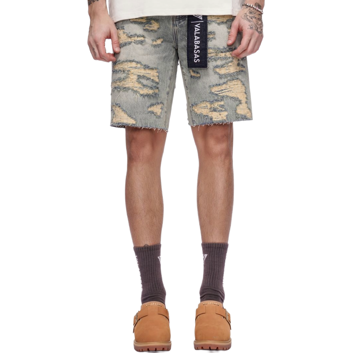 VALABASAS "INCISE" DEMIM SHORTS (VTG WASH)