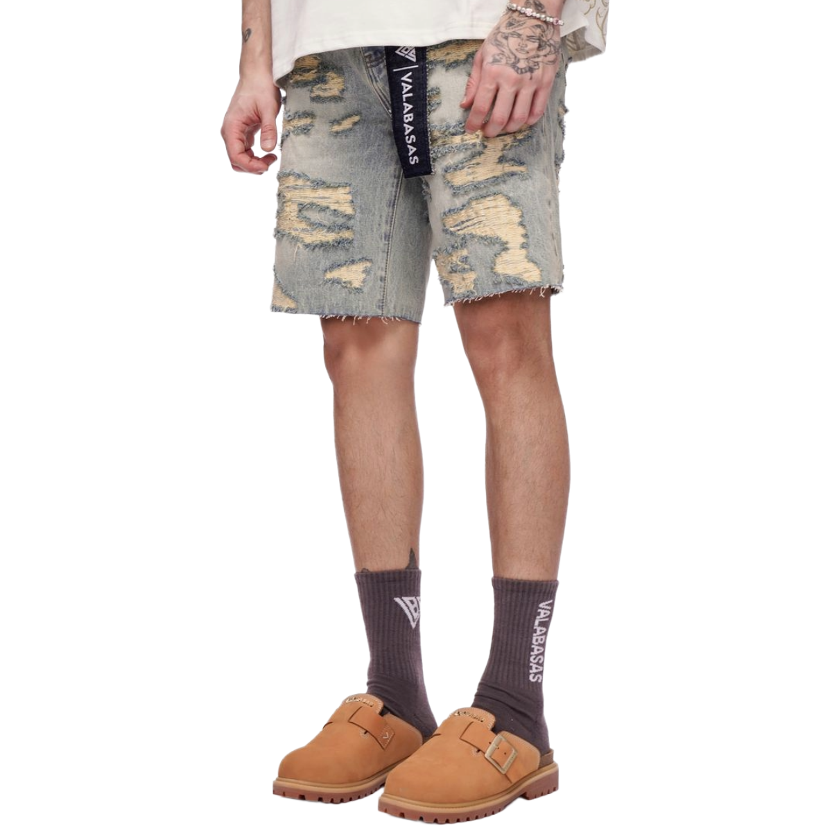 VALABASAS "INCISE" DEMIM SHORTS (VTG WASH)