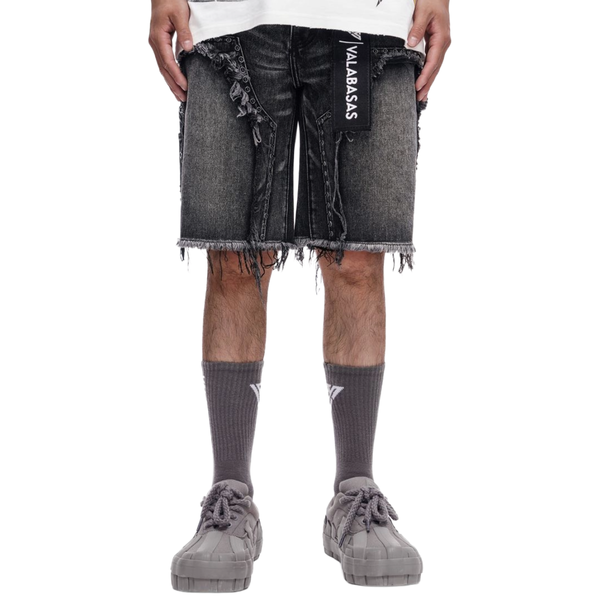VALABASAS "RESIDENT" DEMIM SHORTS (GREY WASH)