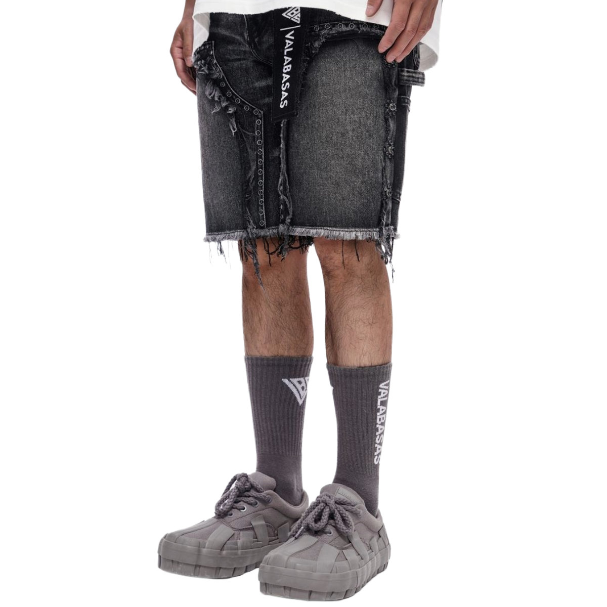 VALABASAS "RESIDENT" DEMIM SHORTS (GREY WASH)