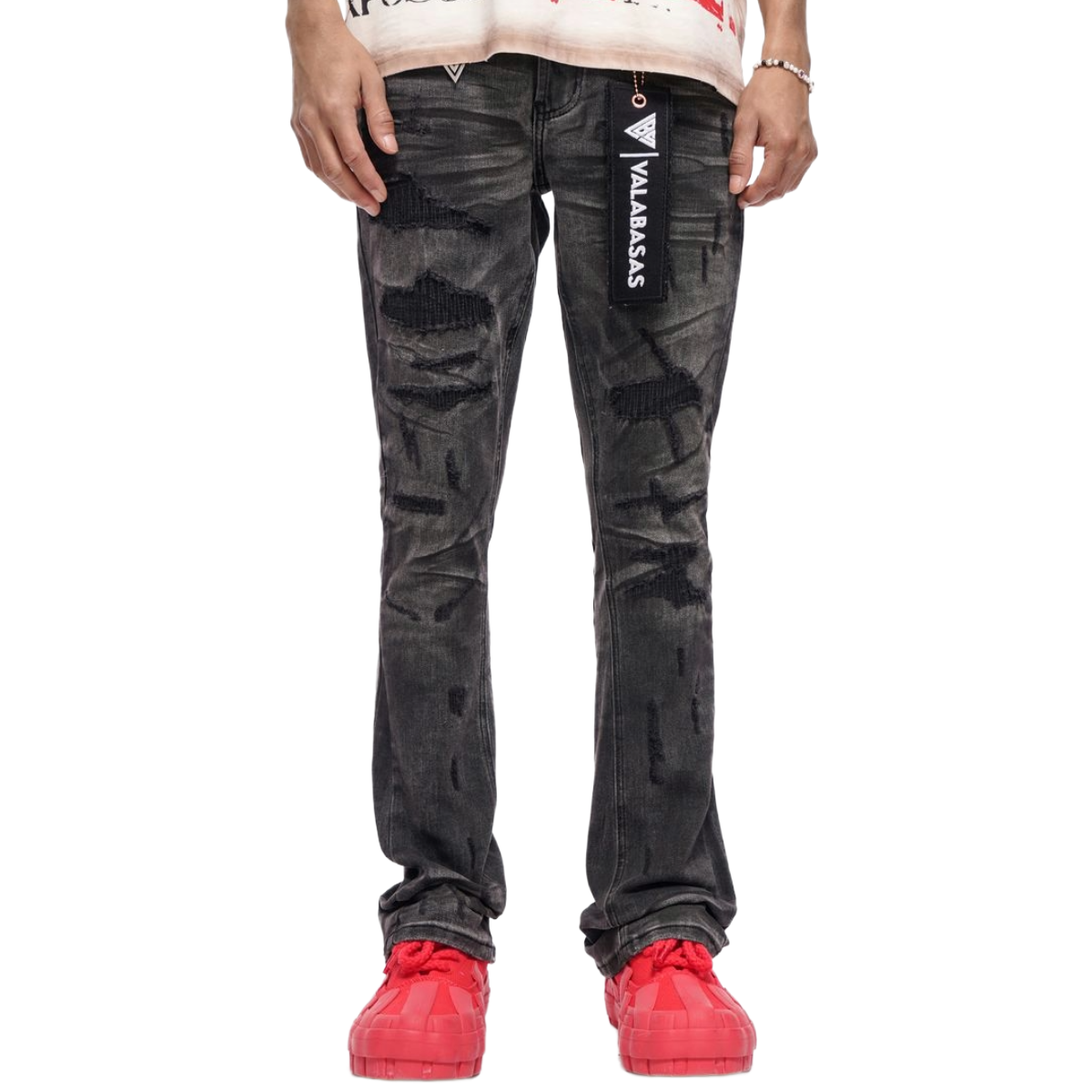 VALABASAS "GRAFT" STACKED DENIM (GRAY WASH)