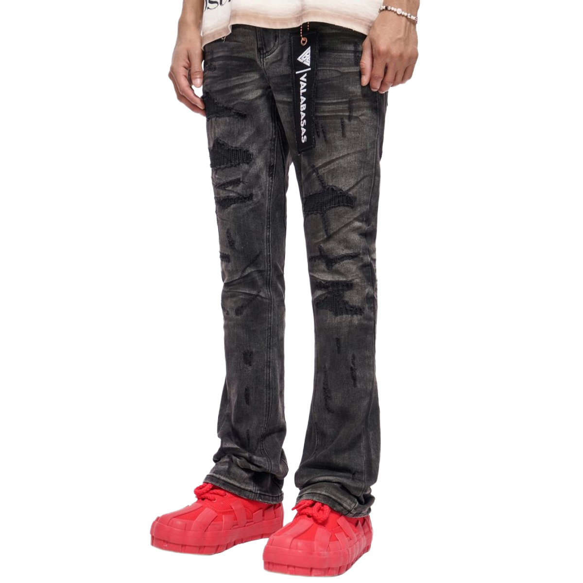 VALABASAS "GRAFT" STACKED DENIM (GRAY WASH)