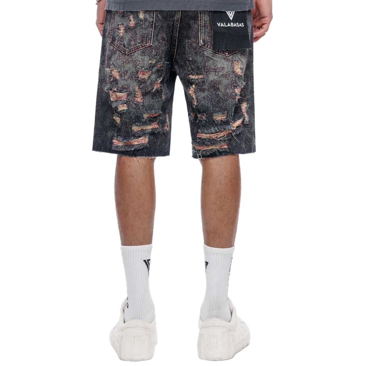 VALABASAS "PATH" DENIM SHORTS (DRK VTG BLUE)
