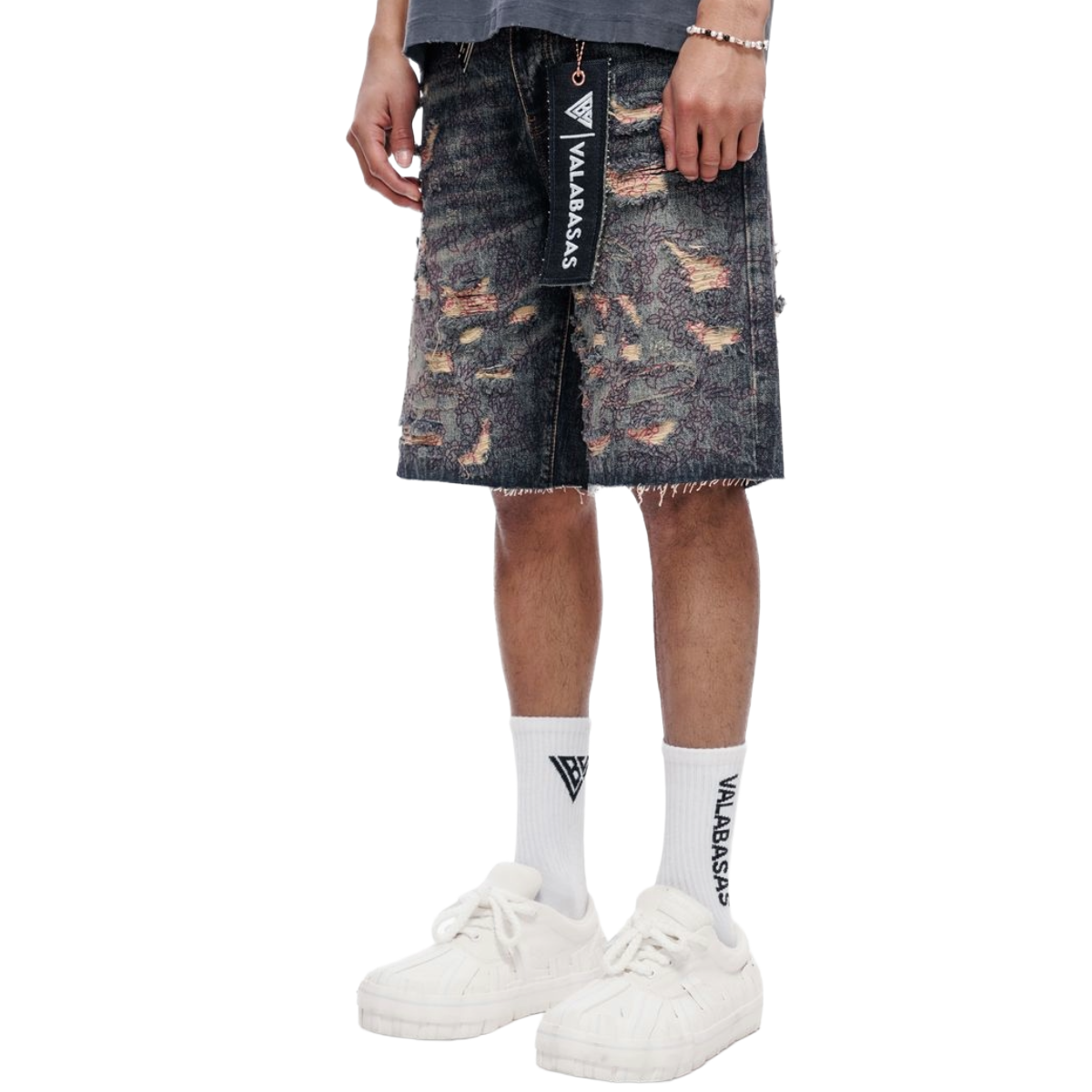VALABASAS "PATH" DENIM SHORTS (DRK VTG BLUE)