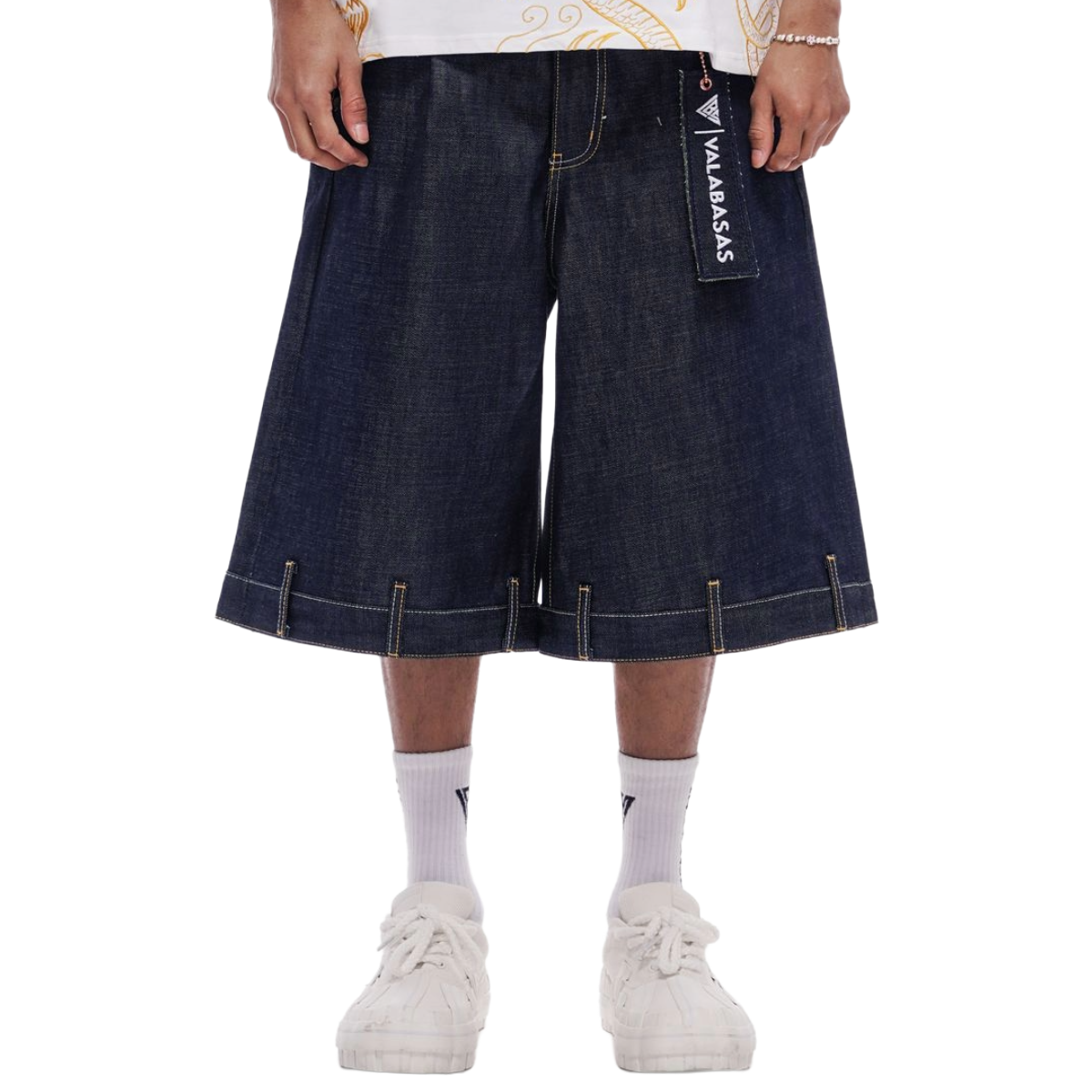 VALABASAS "TORA" BAGGY DENIM SHORTS (INDIGO)