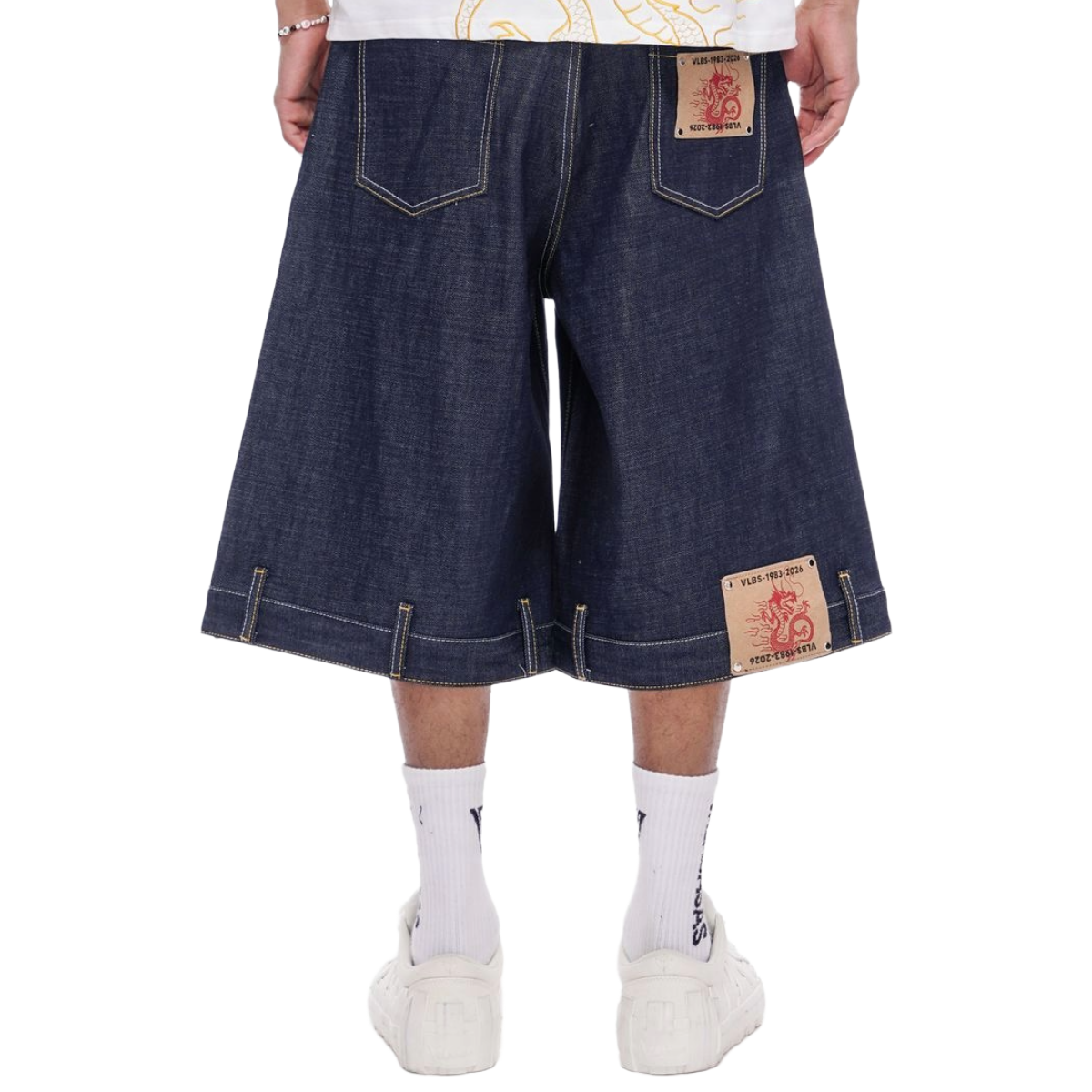 VALABASAS "TORA" BAGGY DENIM SHORTS (INDIGO)