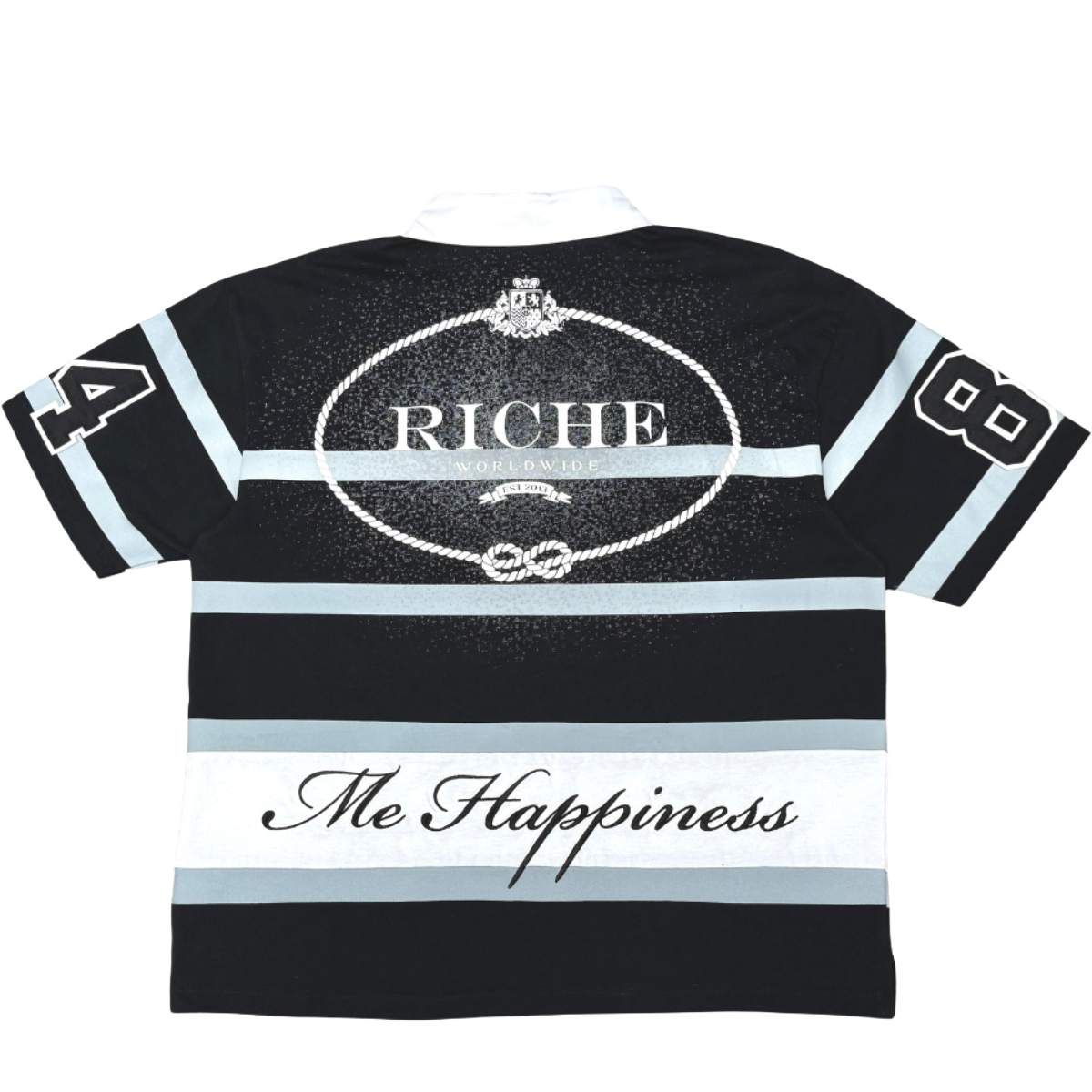VR "LOGO RUGBY" SS POLO (BLK)